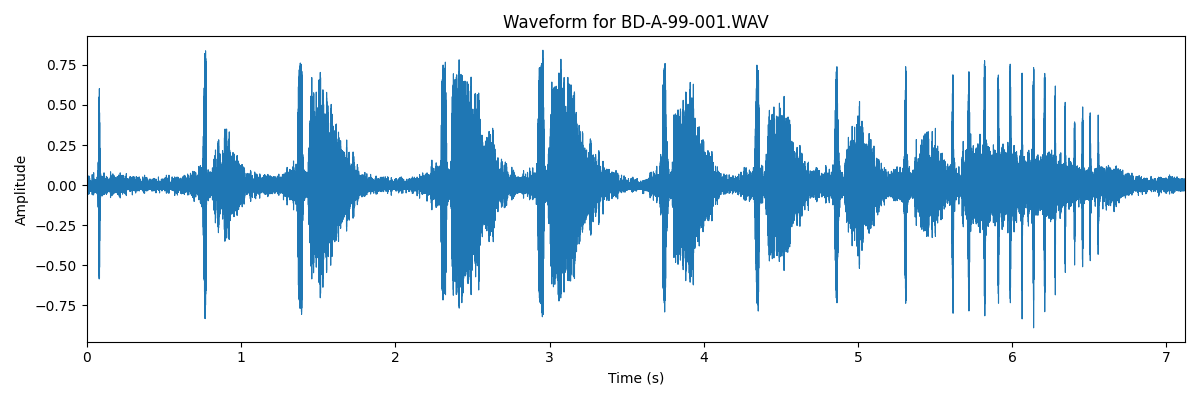 Final Waveform after Noise Detection, Reduction and Filtering