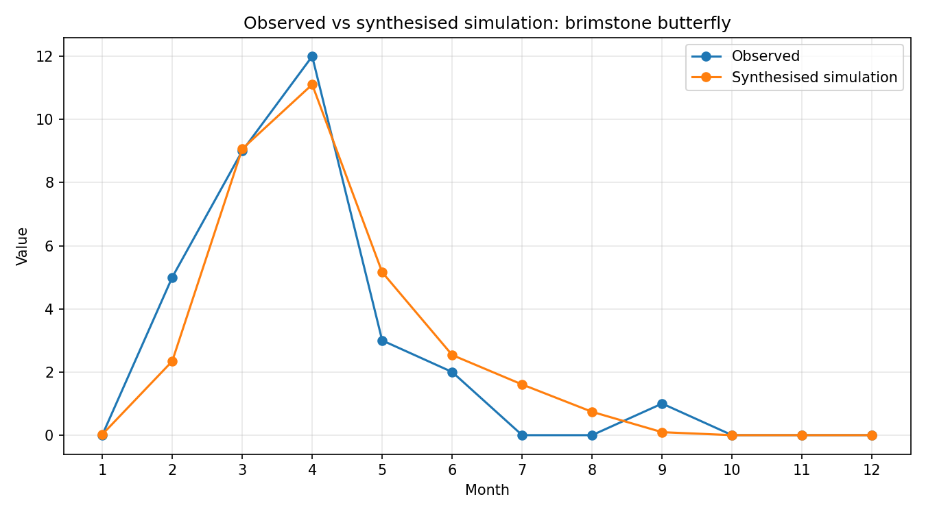 Brimstone Butterfly Simulated Presence, Abingdon